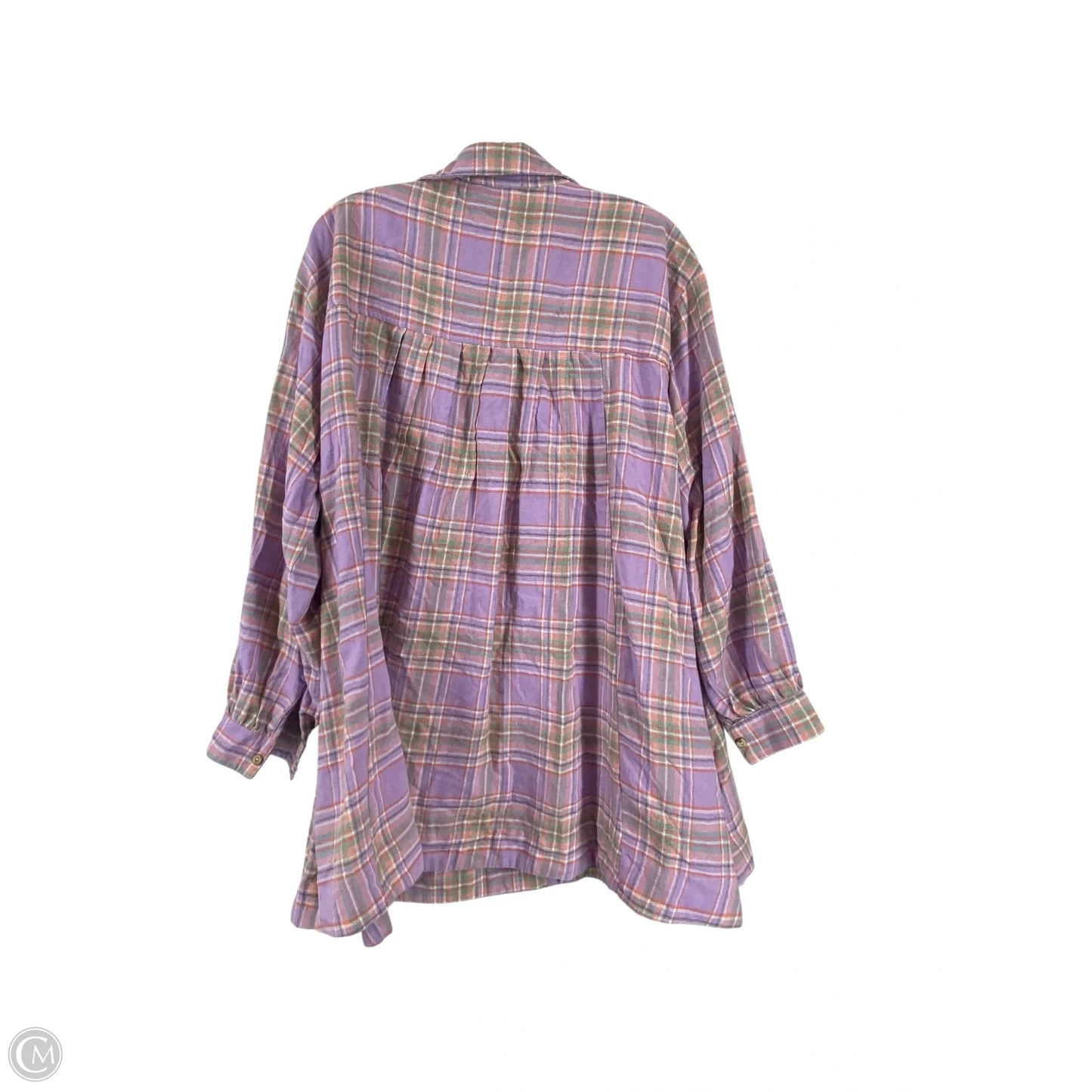 Tunic Long Sleeve By Impressions In Plaid Pattern, Size: L