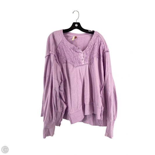 Top Long Sleeve By Pilcro In Purple, Size: Xl