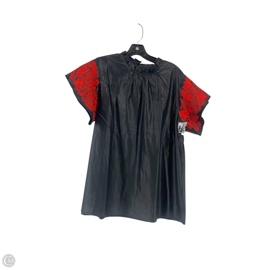 Top Short Sleeve By Cmb In Black, Size: M