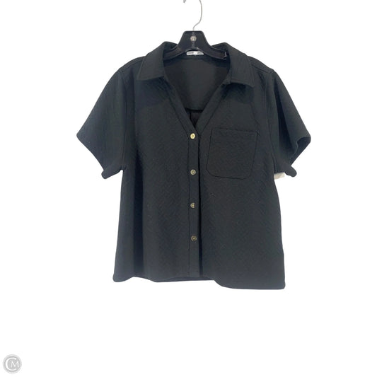 Top Short Sleeve By Mary Square In Black, Size: M