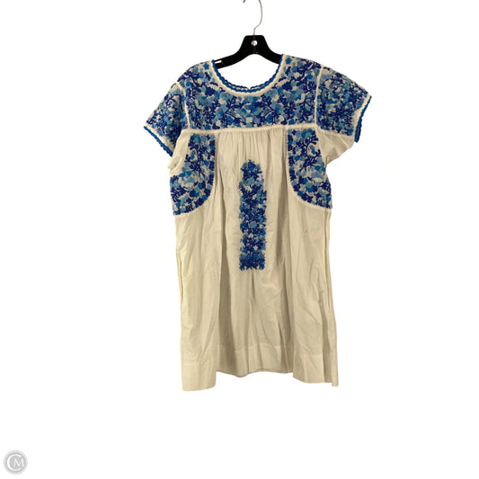 Dress Casual Short By Cmb In Blue & White, Size: M