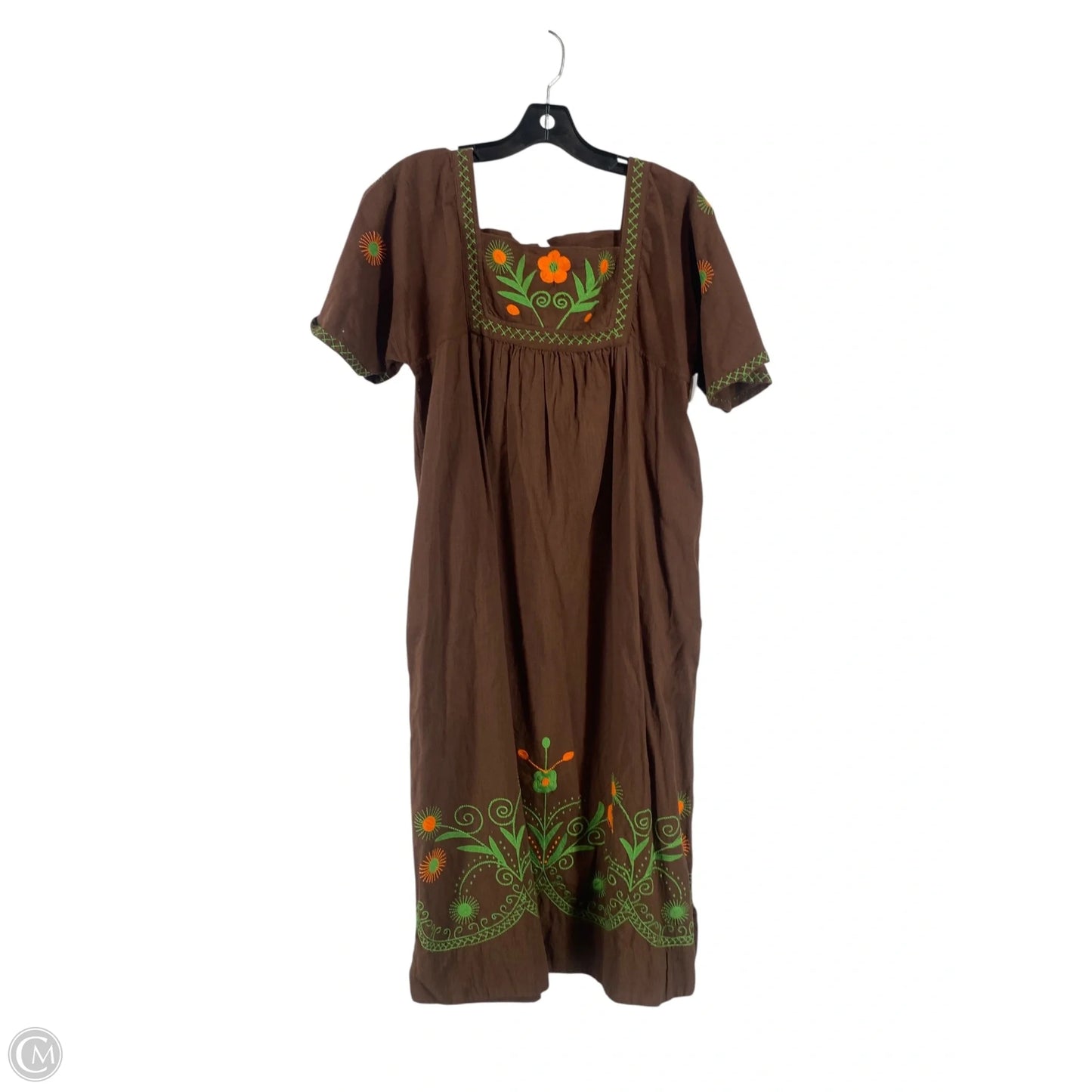 Dress Casual Midi By Uncle Frank In Brown, Size: S
