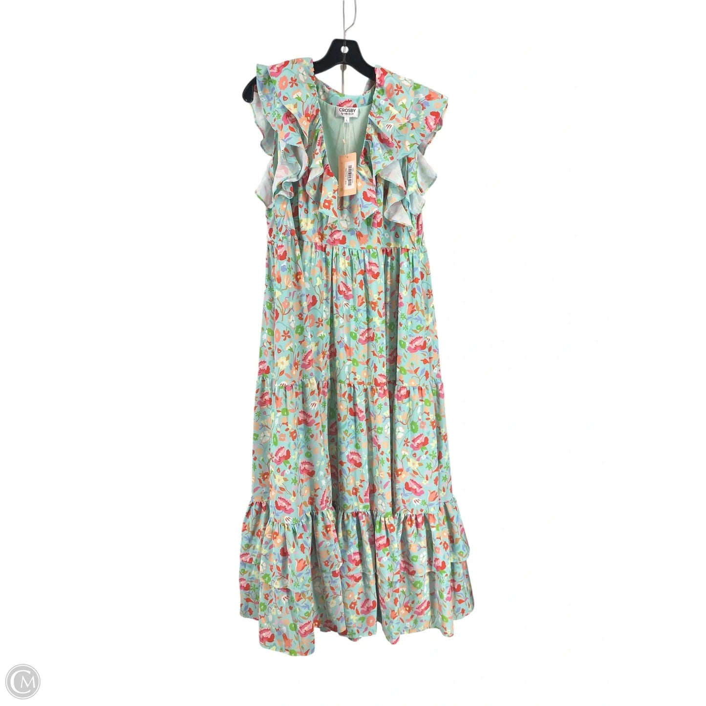 Dress Casual Midi By Crosby In Floral Print, Size: L