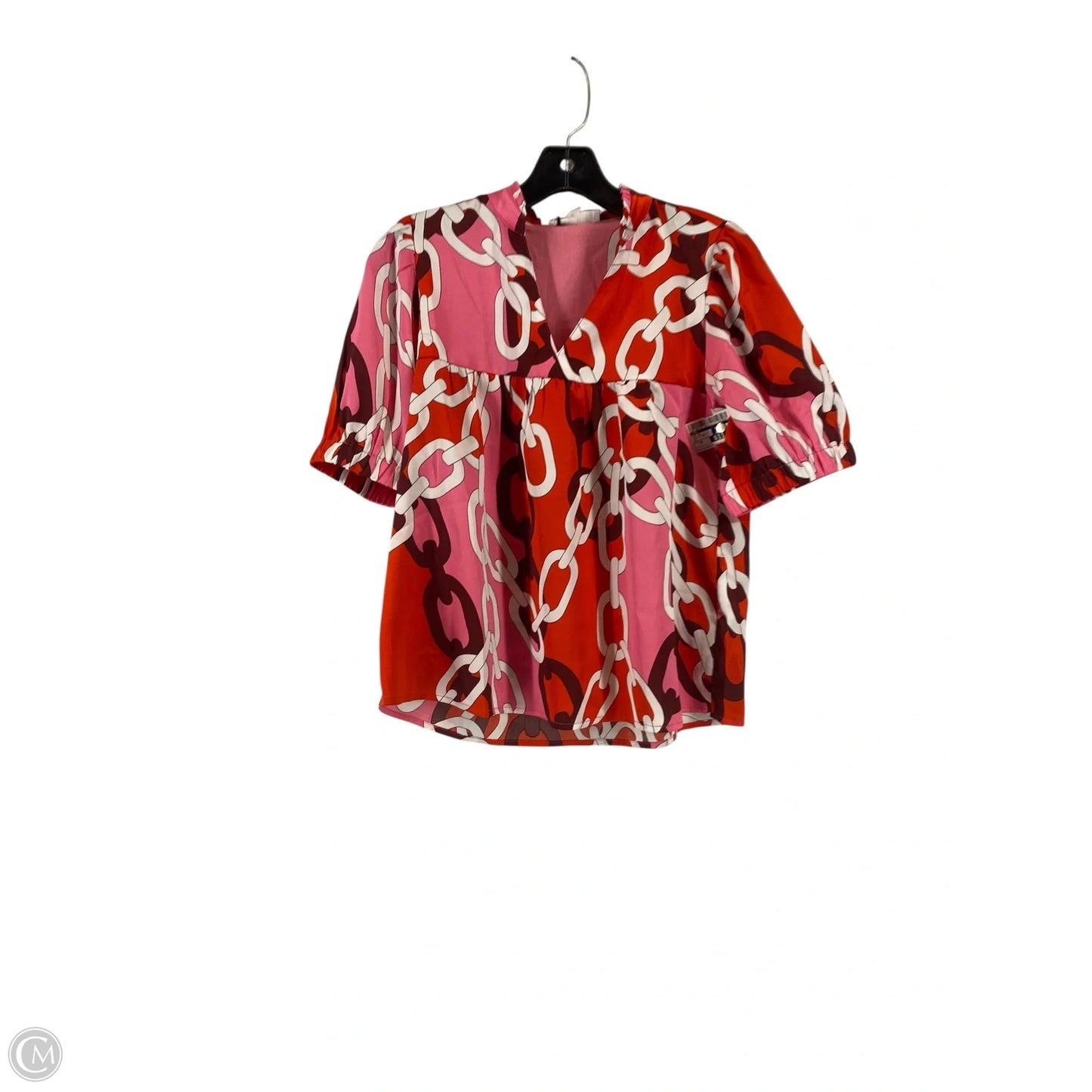 Top Short Sleeve By Thml In Pink & Red, Size: Xs