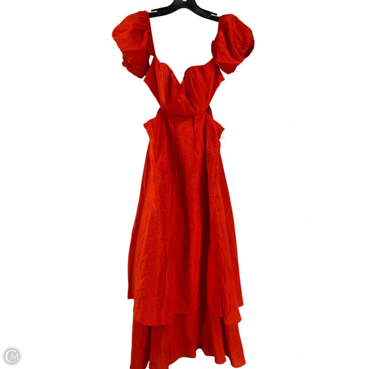 Dress Party Long By Anthropologie In Red, Size: 4