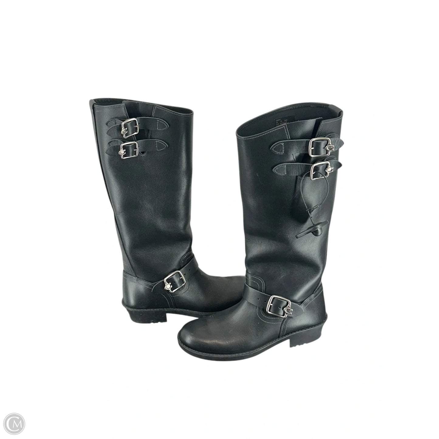 Boots Designer By Coach In Black, Size: 7.5