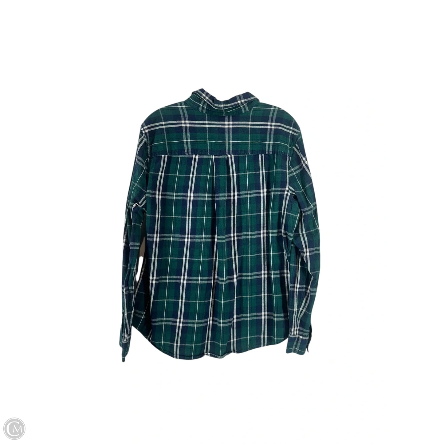Top Long Sleeve By Time And Tru In Plaid Pattern, Size: Xl