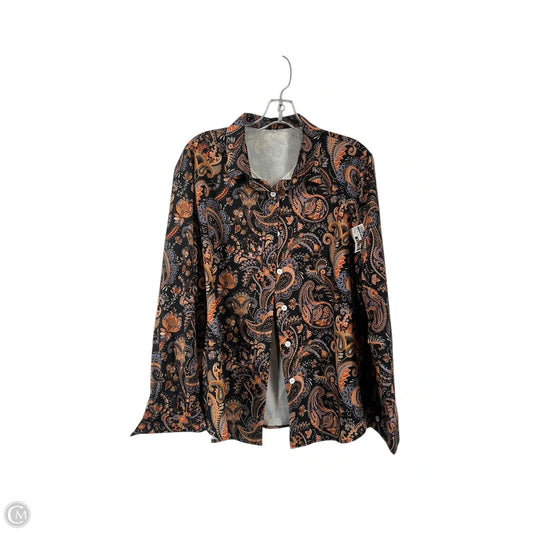 Top Long Sleeve By Clothes Mentor In Paisley Print, Size: Xl