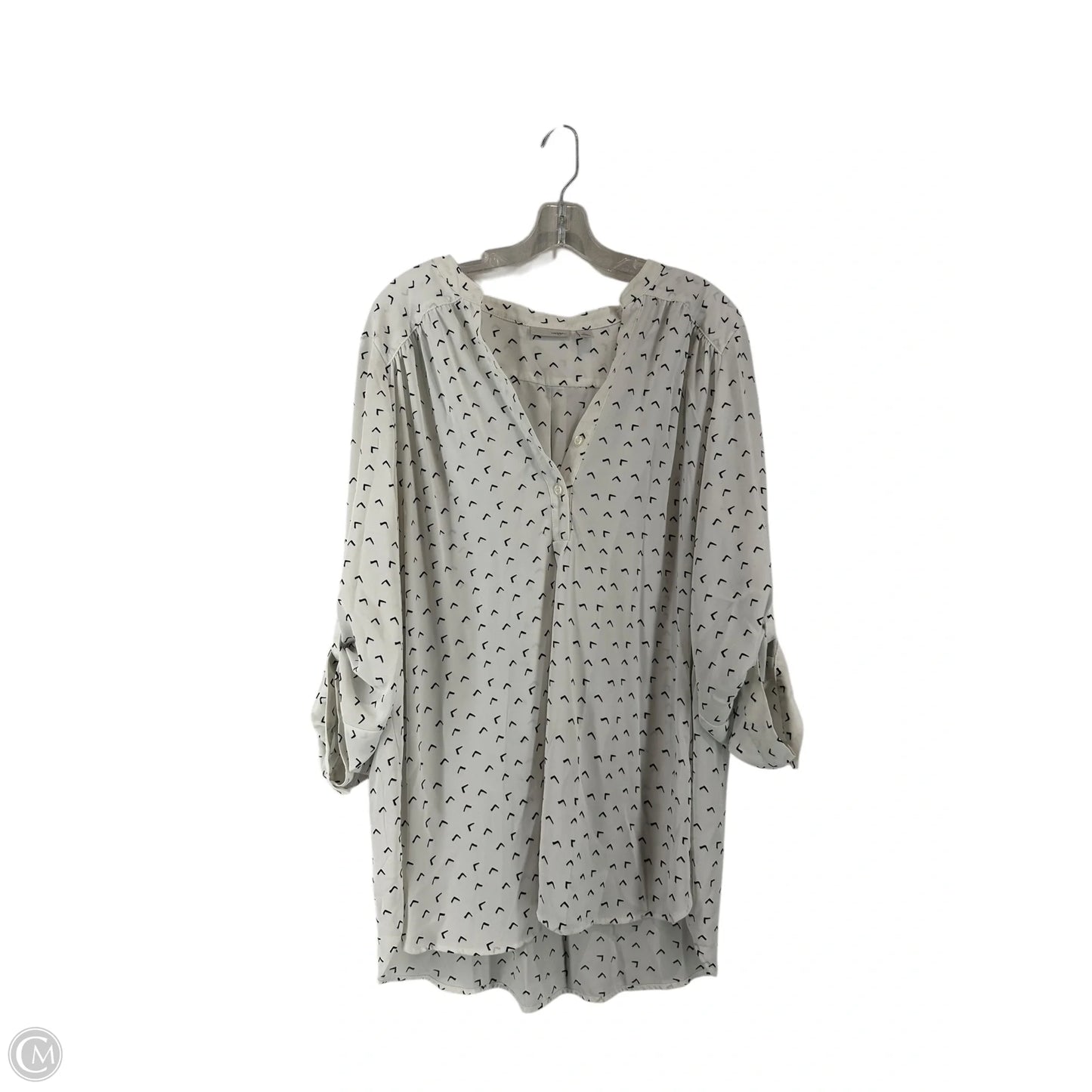 Top 3/4 Sleeve By Halogen In White, Size: Xl