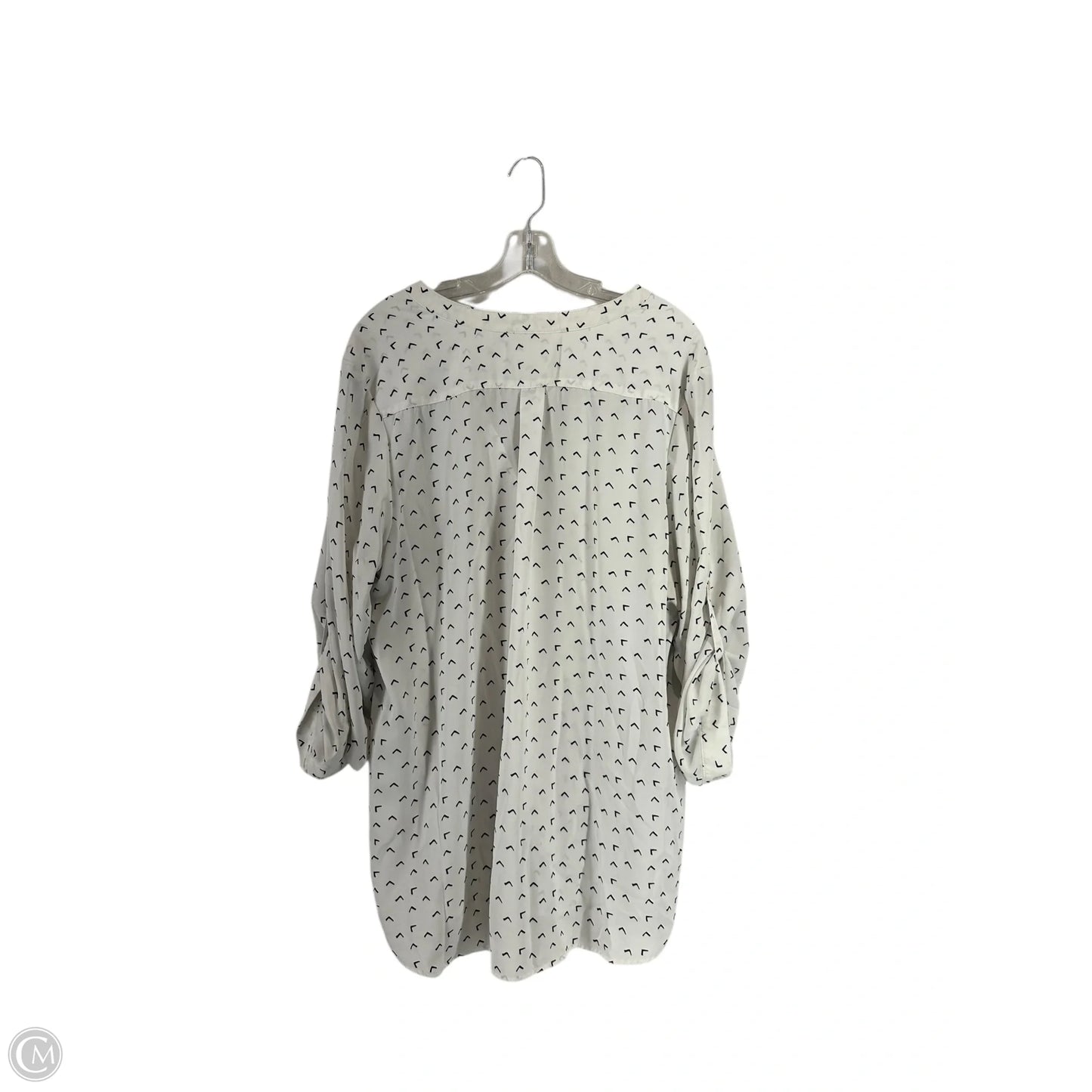 Top 3/4 Sleeve By Halogen In White, Size: Xl