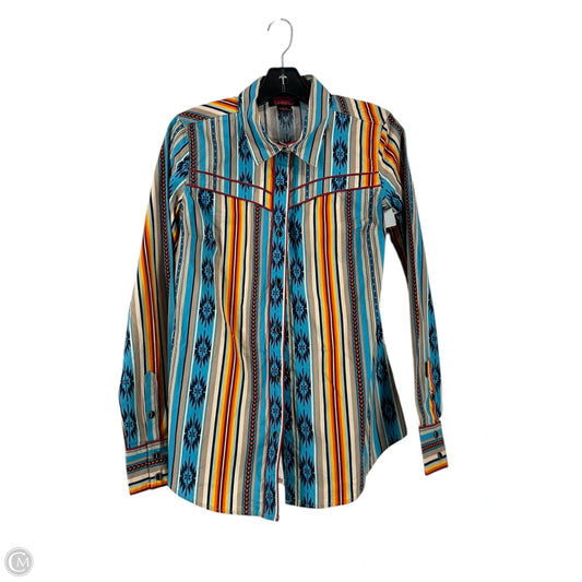 Top Long Sleeve By Rock & Roll In Multi-colored, Size: M