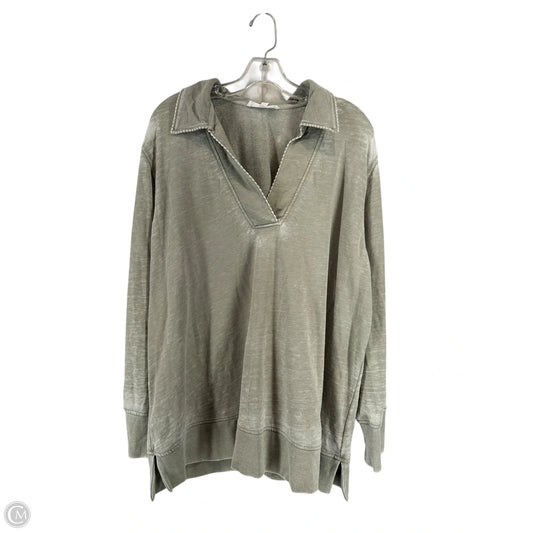 Top Long Sleeve By Jane And Delancey In Green, Size: 1x