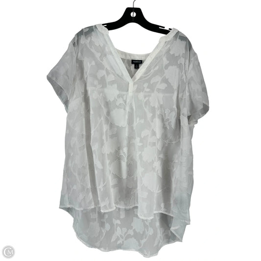 Top Short Sleeve By Torrid In White, Size: 1x
