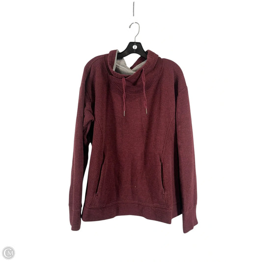 Sweatshirt Collar By Clothes Mentor In Maroon, Size: 2x