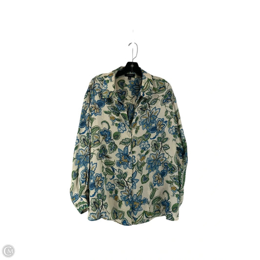 Top Long Sleeve By Tamara H In Floral Print, Size: Xl