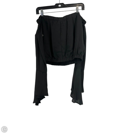 Top Long Sleeve By Blue Blush In Black, Size: L