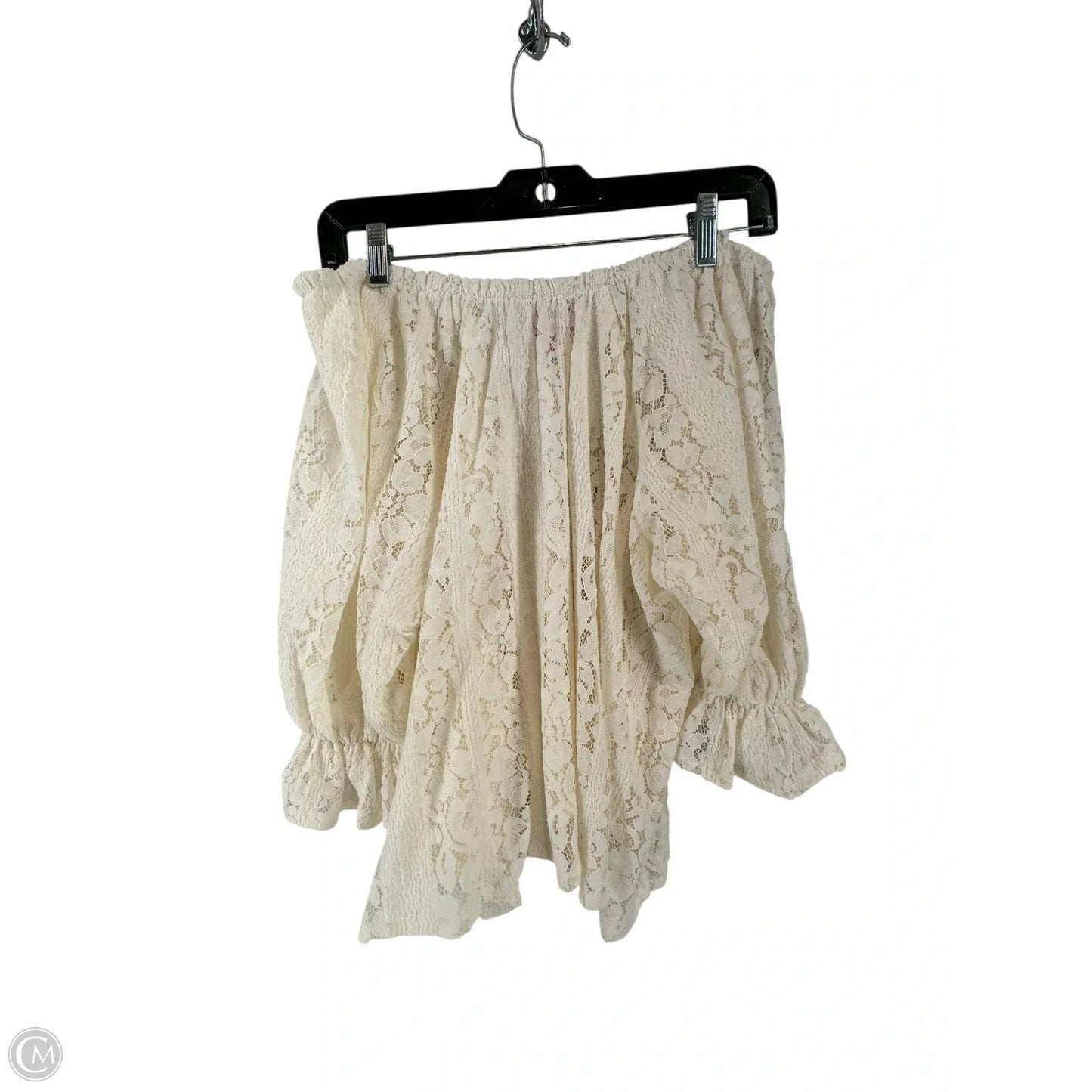 Top Short Sleeve By Muse In Cream, Size: S