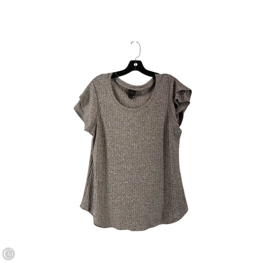 Top Short Sleeve By Worthington In Gold, Size: L