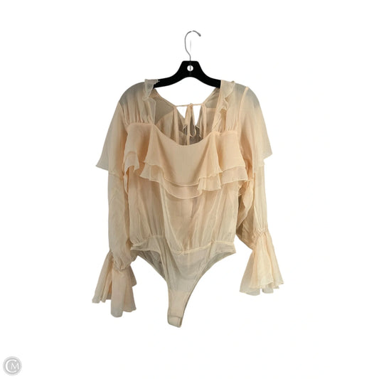 Top Long Sleeve By Free People In Peach, Size: M