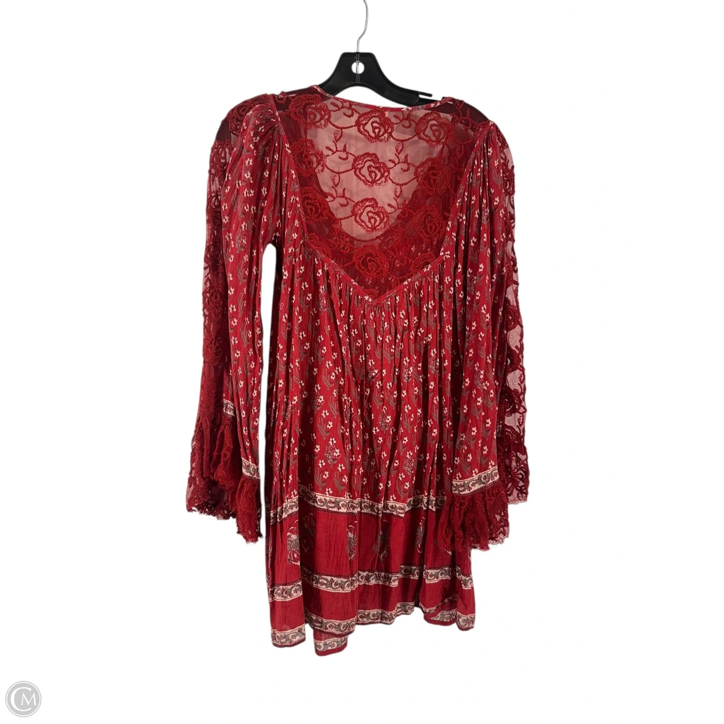 Tunic Long Sleeve By Free People In Red, Size: Xs