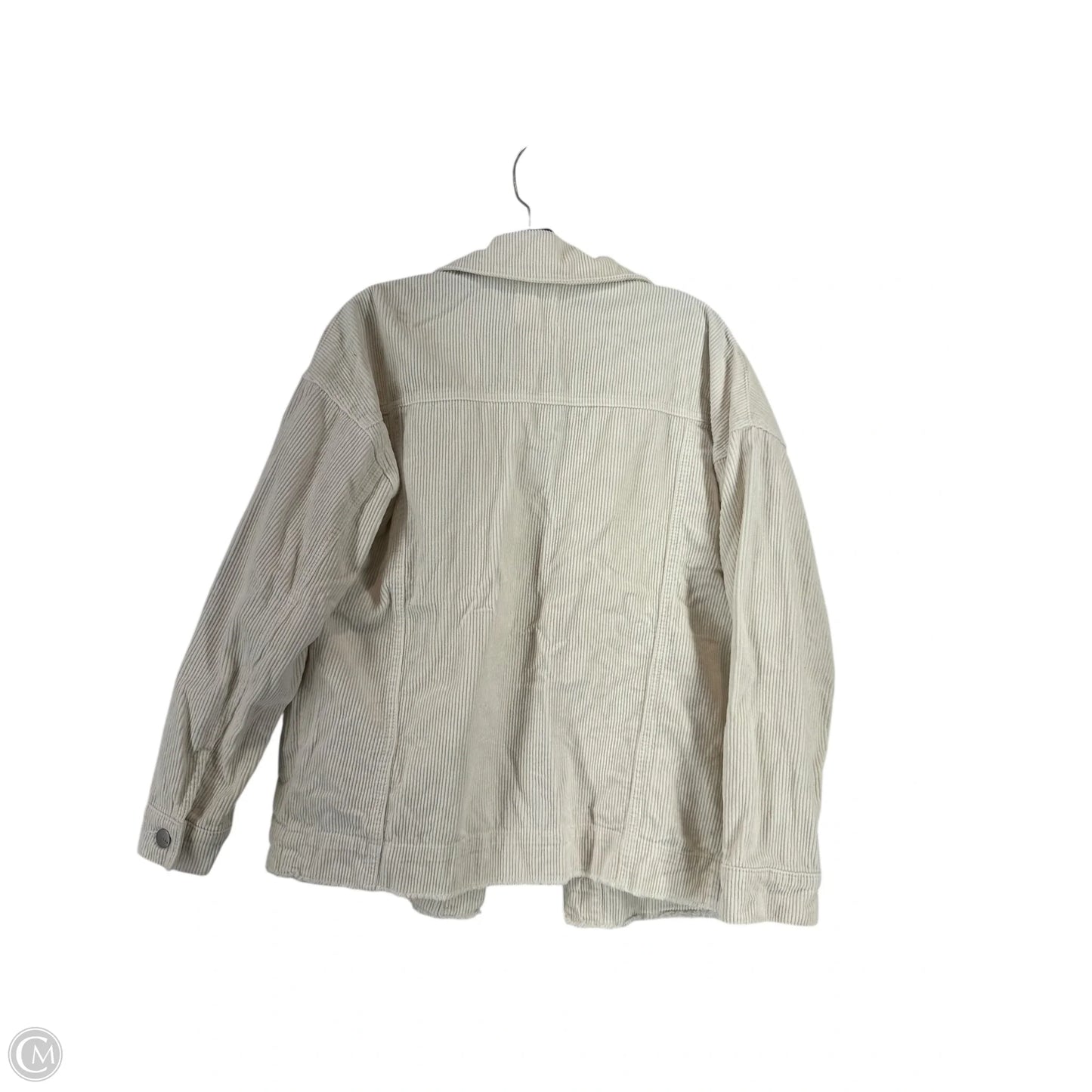 Jacket Shirt By Clothes Mentor In Cream, Size: S