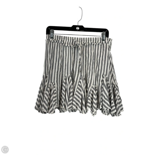 Skirt Mini & Short By Impeccable Pig In Grey & White, Size: L