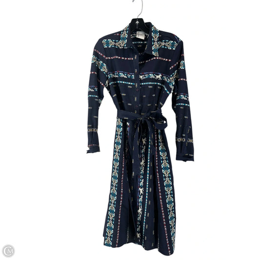 Dress Casual Midi By Cma In Navy, Size: S