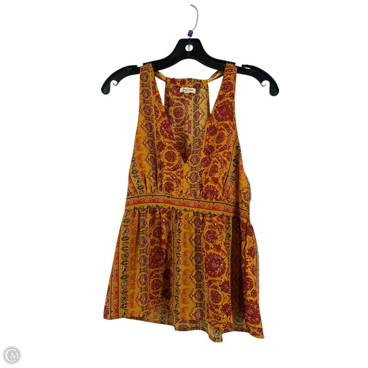 Top Sleeveless By Lily White In Orange & Red, Size: S
