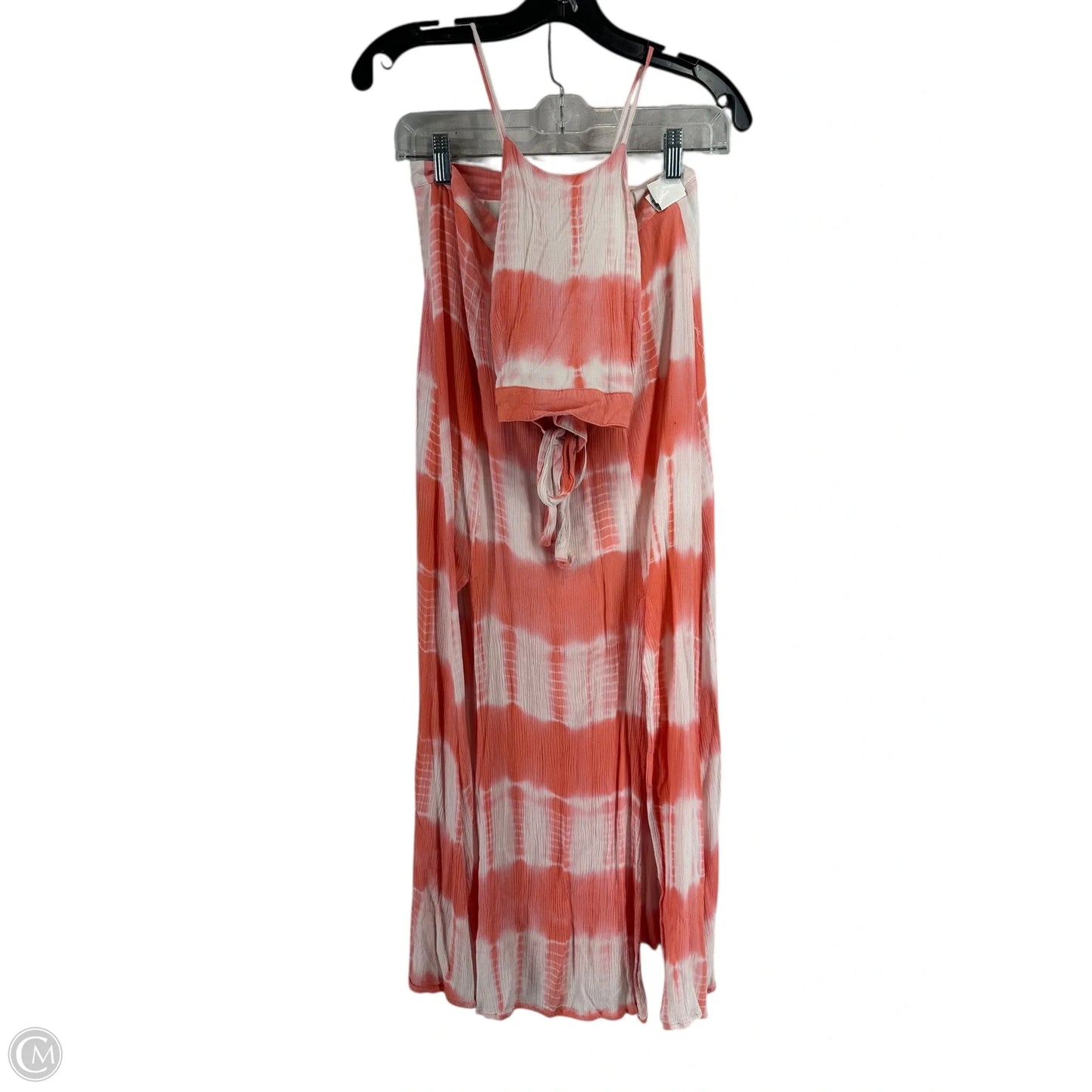 Skirt Set 2pc By Clothes Mentor In Pink & White, Size: M