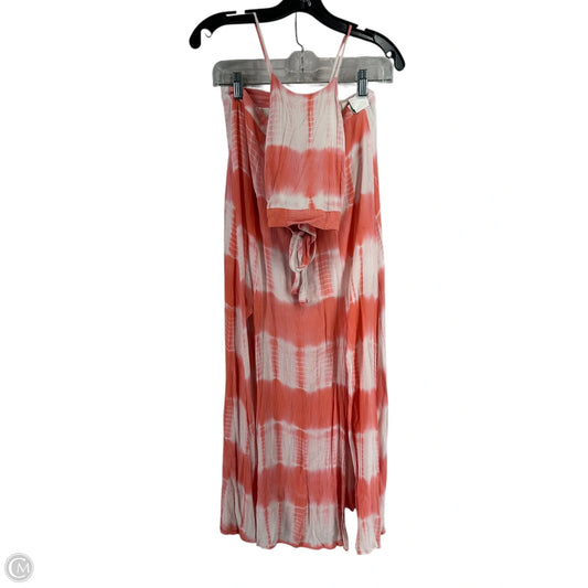 Skirt Set 2pc By Clothes Mentor In Pink & White, Size: M