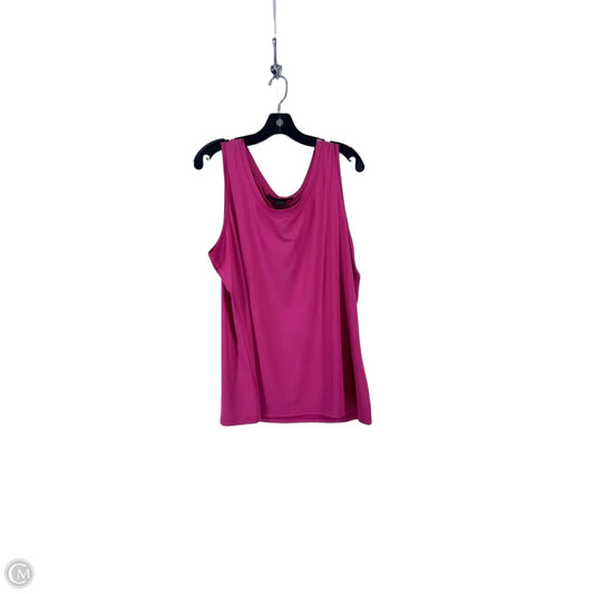 Top Sleeveless By Ashley Stewart In Pink, Size: 2x