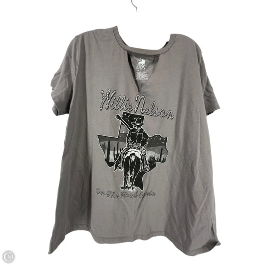 Top Short Sleeve By Clothes Mentor In Grey, Size: 2x