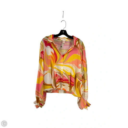 Top Long Sleeve By Flying Tomato In Multi-colored, Size: L