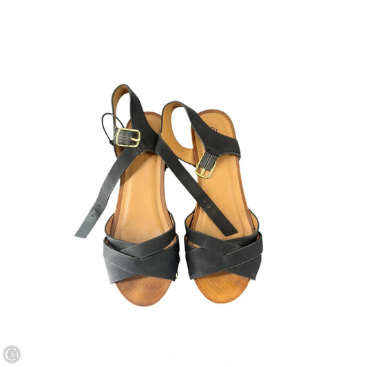 Sandals Heels Block By Qupid In Black & Brown, Size: 7.5