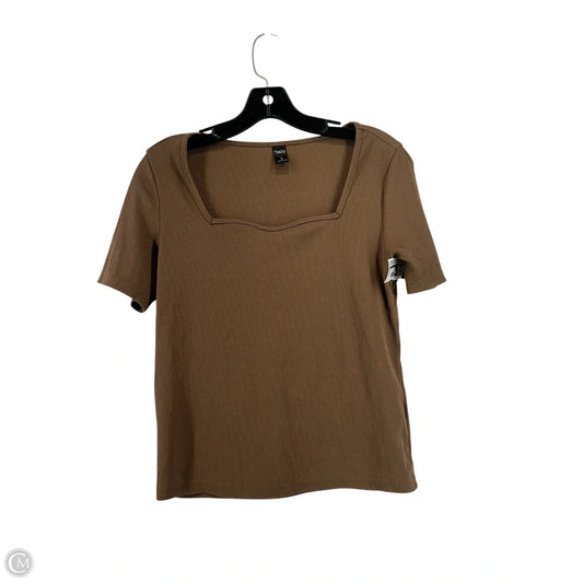 Top Short Sleeve By Dazy In Brown, Size: Xl