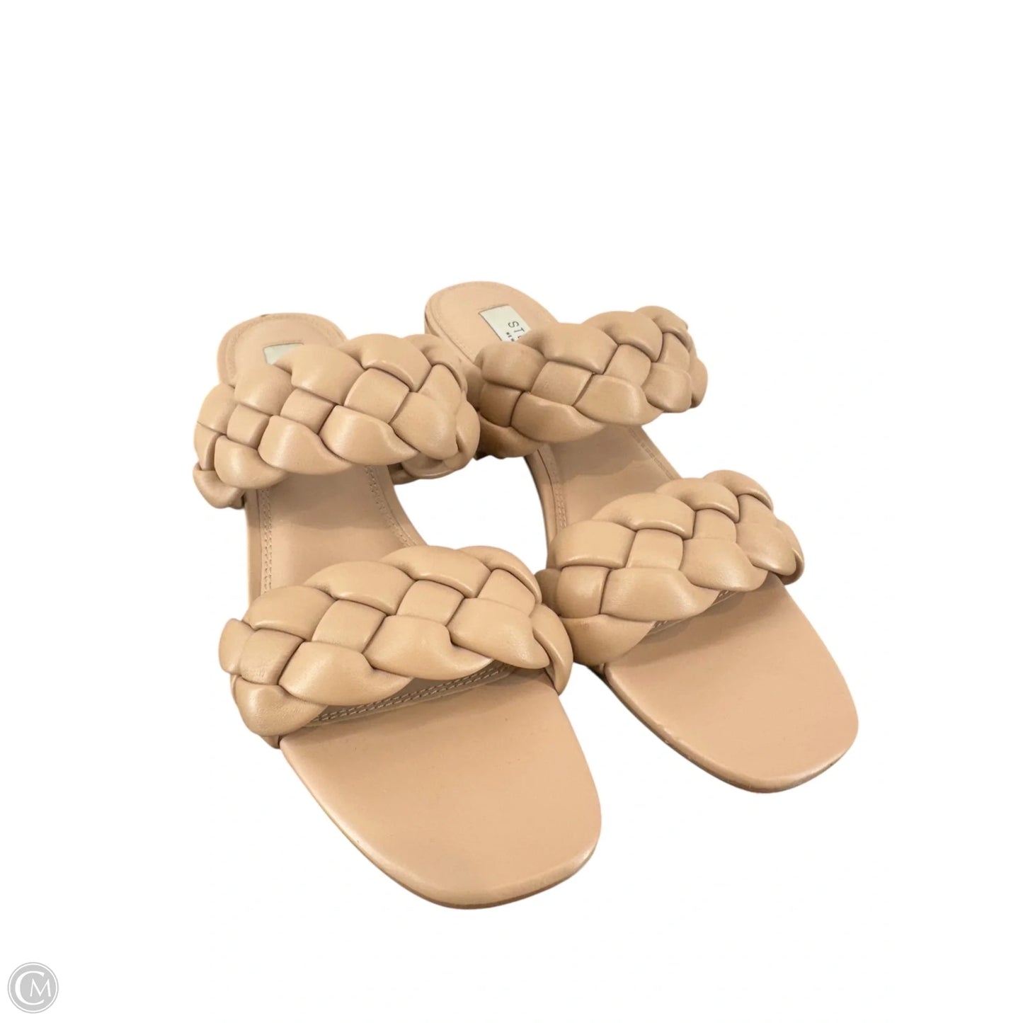Sandals Heels Block By Clothes Mentor In Tan, Size: 8.5