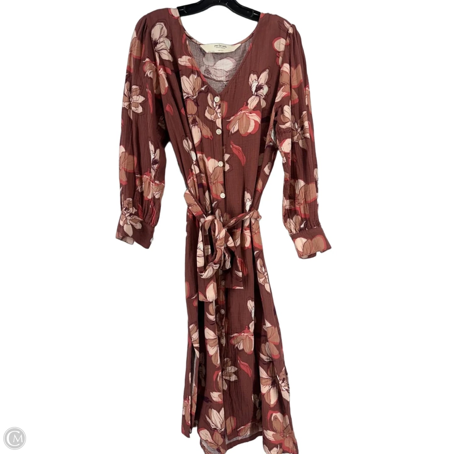 Dress Casual Midi By Peace Love World In Pink, Size: Mp