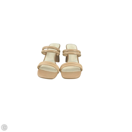 Sandals Heels Block By Oasis Society In Tan, Size: 7.5