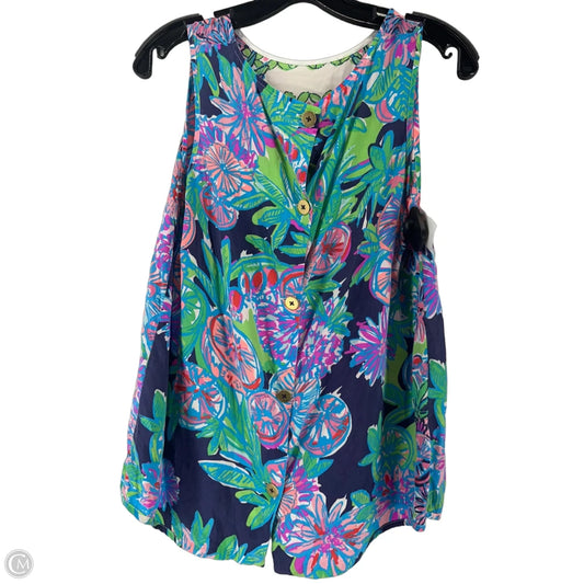 Top Sleeveless Designer By Lilly Pulitzer In Multi-colored, Size: L