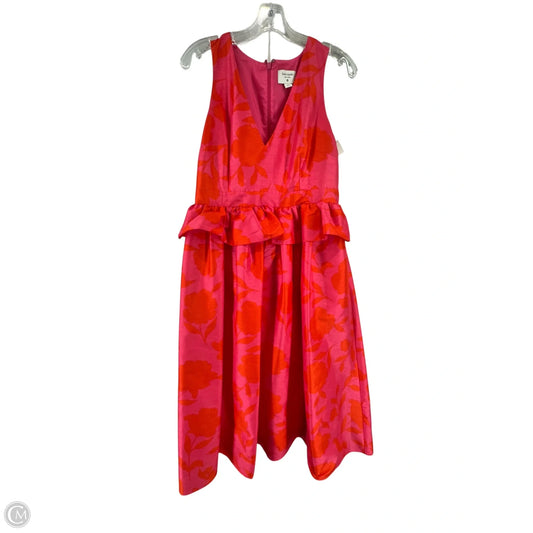 Dress Designer By Kate Spade In Pink & Red, Size: 10