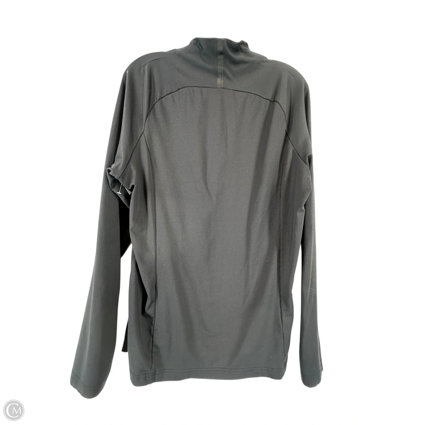Athletic Top Long Sleeve Collar By Gym Shark In Black, Size: Xl