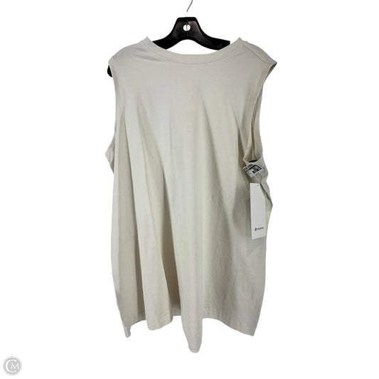 Athletic Tank Top By Lululemon In Cream, Size: Xl