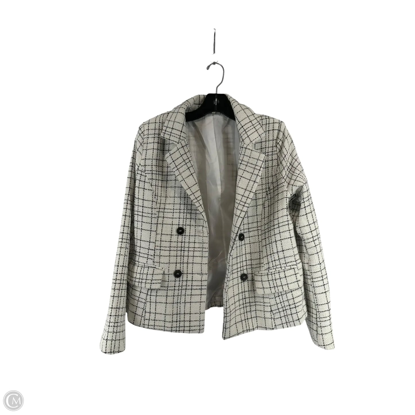 Blazer By Clothes Mentor In White, Size: M