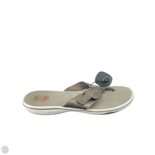 Sandals Flip Flops By Clothes Mentor In Bronze, Size: 10