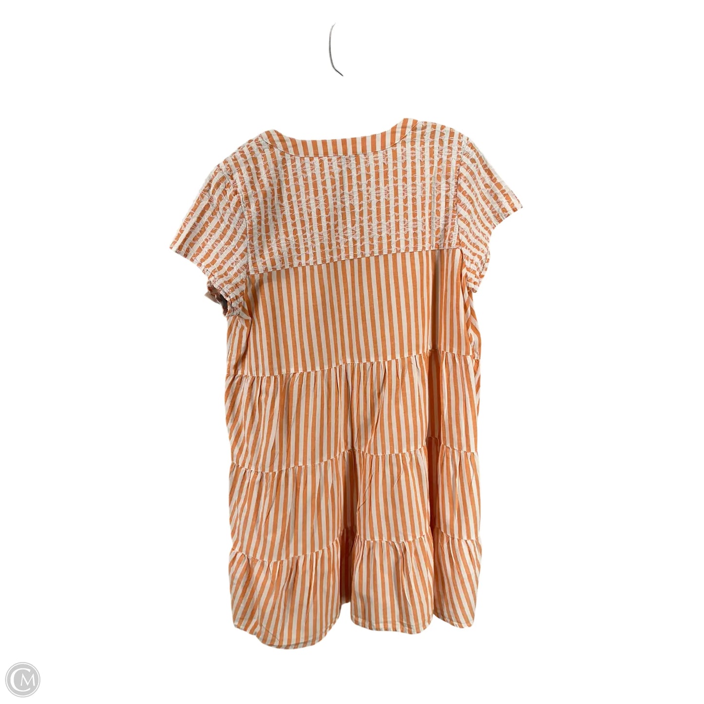 Dress Casual Short By Tyler Boe In Orange & White, Size: L