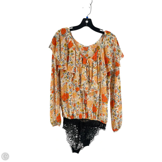 Bodysuit By Free People In Floral Print, Size: S