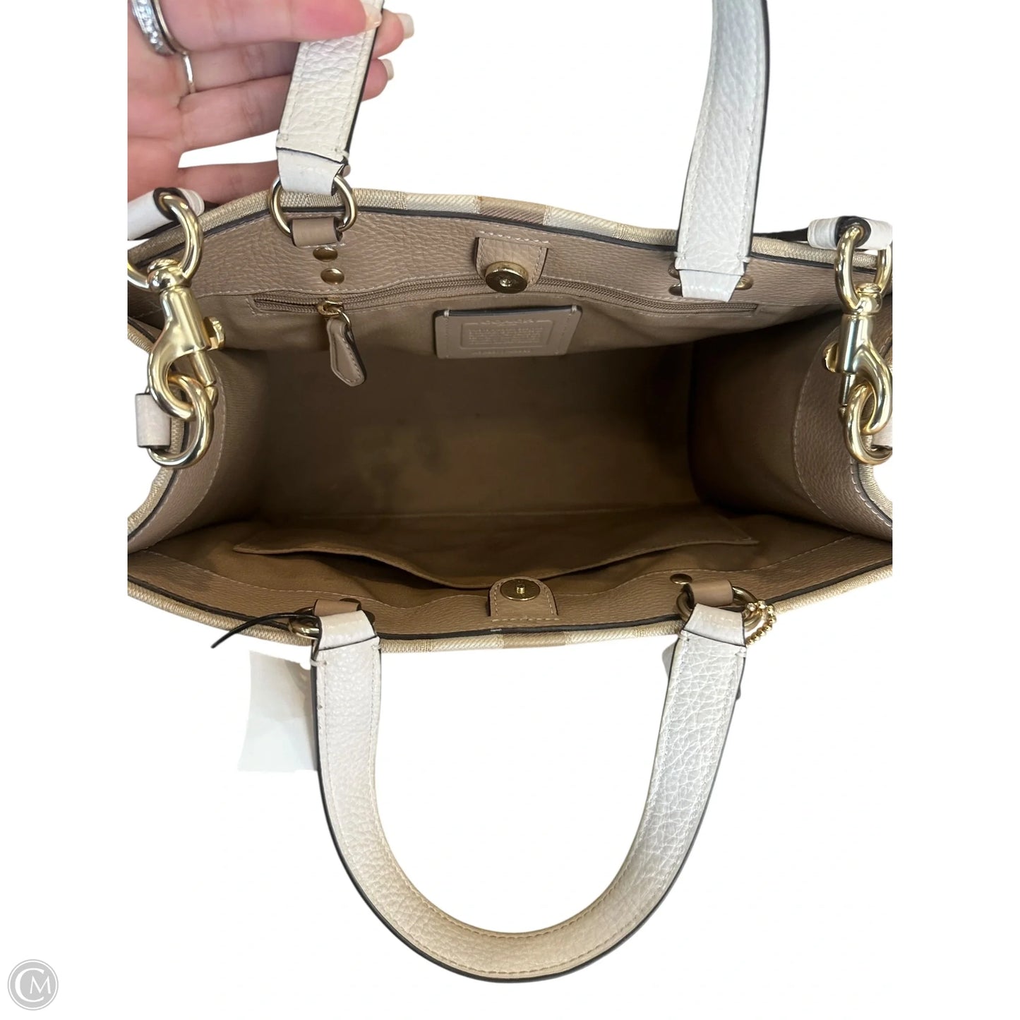 Tote Designer By Coach, Size: Medium