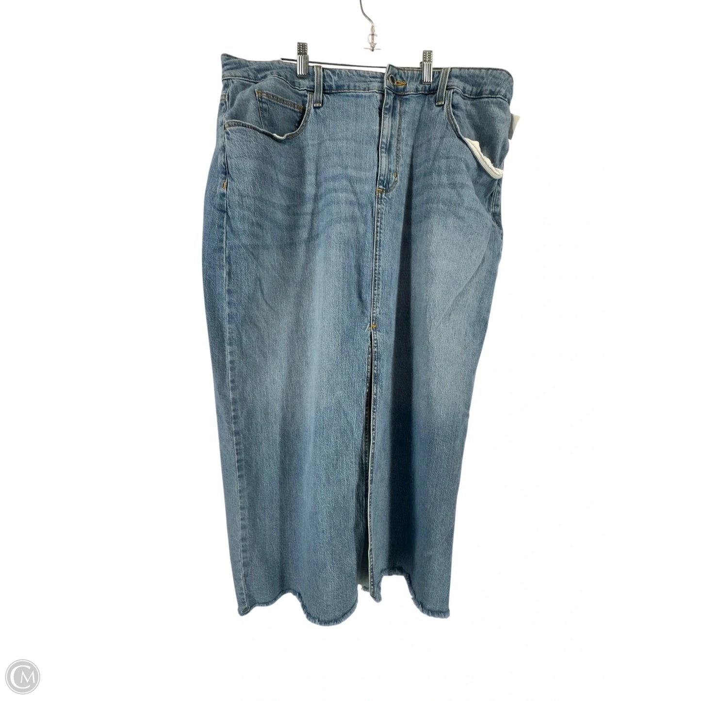 Skirt Maxi By Universal Thread In Blue Denim, Size: 20