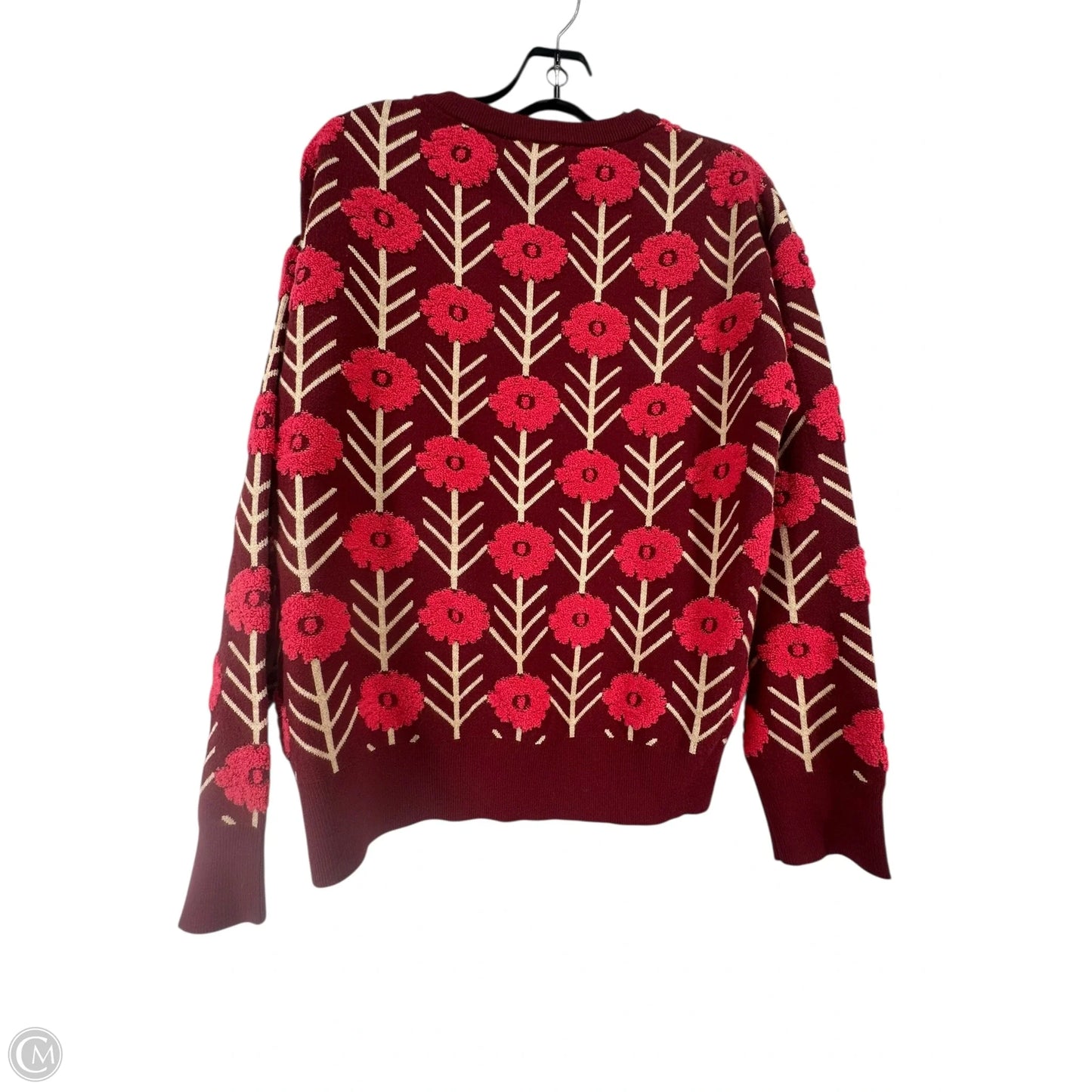 Sweater By Philosophy In Maroon, Size: L