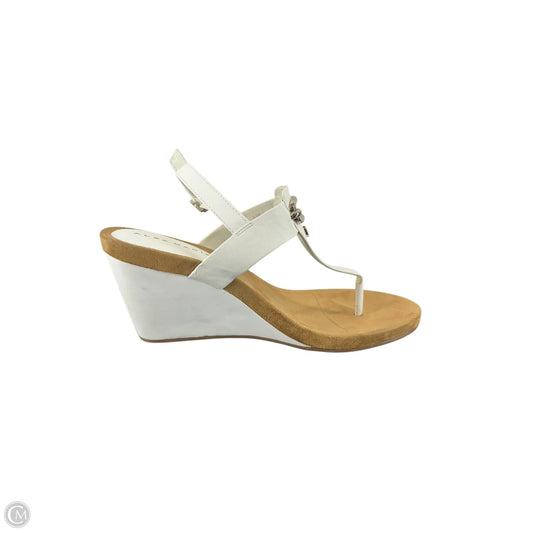 Sandals Heels Wedge By Alex Marie In White, Size: 9.5